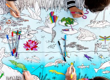 Loisirs créatifs pour enfant - nappe « colorier et apprendre » – vie de l’étang - EATSLEEPDOODLE