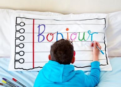 Linge de lit - Taie d'oreiller Doodle « Notebook » - EATSLEEPDOODLE