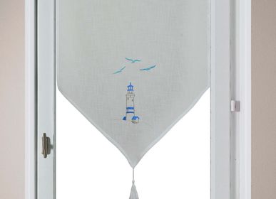 Curtains and window coverings - Coffe curtains with embroidery ''Lighthouse'' - IPC DECO DELL'ARTE
