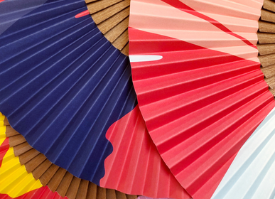 Apparel - Folded Paper Fan - Ginkgo Pop  - COMMON MODERN