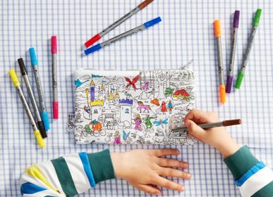 Children's desks - colour in fairytales & legends pencil case - EATSLEEPDOODLE
