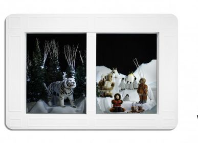 Guirlandes et boules de Noël - AUTOMATES DE L'UNIVERS POLAIRE : Ours polaires, animaux de la banquise. - ATELIER MICHEL TAILLIS - THE ANIMATE FACTORY