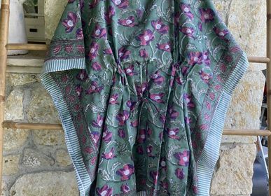 Apparel - COTTON BEACH DRESS WITH FLOWERS  - PECHAAN
