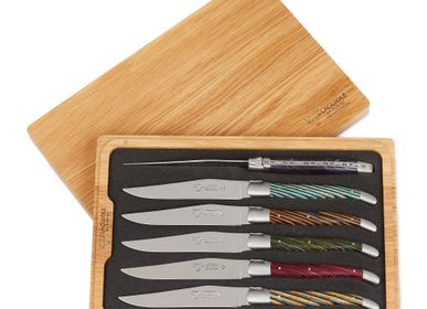 Couteaux - Set de 6 couteaux table Laguiole Samba - LAGUIOLE EN AUBRAC