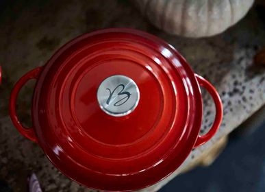 Stew pots - LEGUMIER TRADITION EN FONTE EMAILLEE ROUGE DEGRADE - BAUMALU