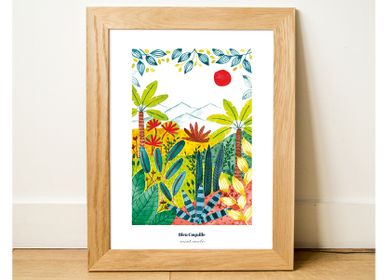 Affiches - Affiche 30x40 - Beautés Végétales - BLEU COQUILLE
