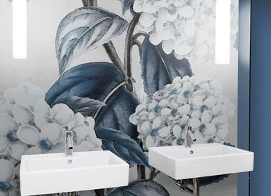 Papiers peints - Papier peint spécial salle de bain Ortensia Collection - LA MAISON MURAEM