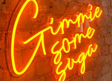 Other wall decoration - 'GIMME SOME SUGA' ORANGE NEON LED WALL MOUNTABLE SIGN - LOCOMOCEAN