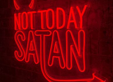 LED modules - 'NOT TODAY SATAN' RED NEON LED WALL MOUNTABLE SIGN - LOCOMOCEAN