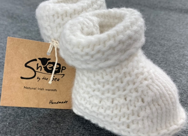 Kids slippers and shoes - Baby booties cashmere wool - SHEEP BY THE SEA