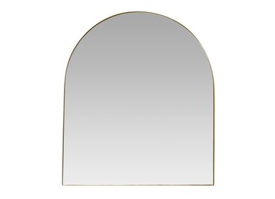 Mirrors - Hela wall mirror in gilded metal 60x2x70 cm AX71065  - ANDREA HOUSE