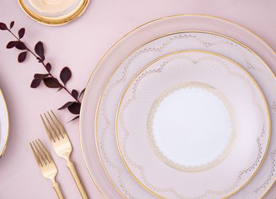Assiettes de réception  - Grace assiette en porcelaine - PORCEL
