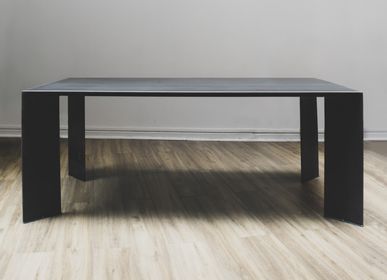 Dining Tables - Minimal metal dining table - TERRE ET METAL