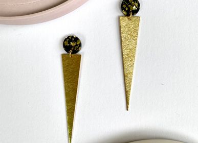 Bijoux - Brass and acetate earrings  - NAO JEWELS