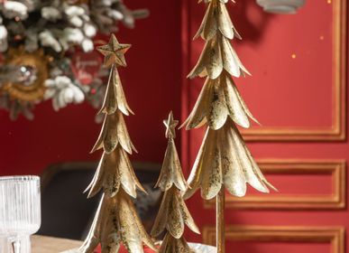 Décorations pour tables de Noël - Set de sapins en métal  - AMADEUS