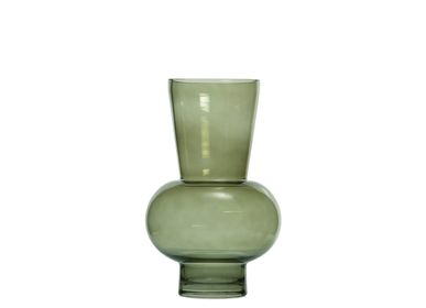 Vases - Vase en verre vert Piero Ø16x24,5 cm CR71105  - ANDREA HOUSE