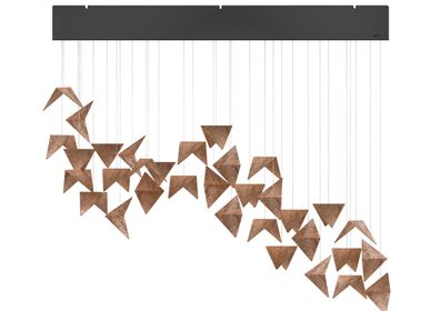 Hanging lights - VILINE chandelier black&rust LGH0841 - GIE EL