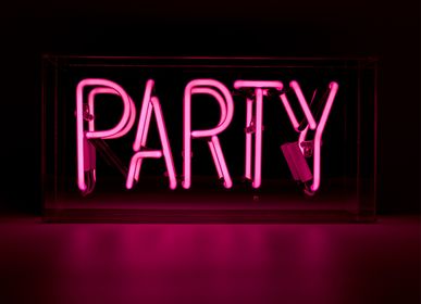 Objets de décoration - Boîte acrylique rose « Party » néon - LOCOMOCEAN