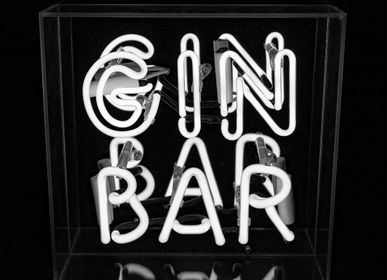Decorative objects - 'GIN Bar' Acrylic Box Neon Light - LOCOMOCEAN