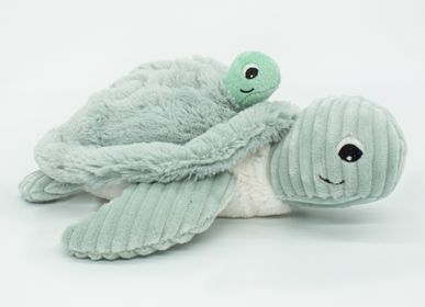 Soft toy - SAVE THE TURTLE AND HER BABY MINT - THE PTIPOTOS - DEGLINGOS
