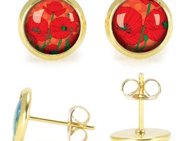 Jewelry - Ears Studs gold Les Parisiennes Poppy - LES PARISIENNES D'EMILIE FIALA