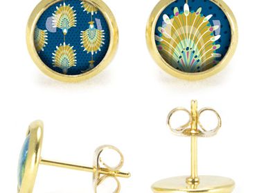 Jewelry - Ears Studs gold Les Parisiennes Flabellum - LES PARISIENNES D'EMILIE FIALA