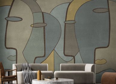 Wallpaper - Innerline Greendy Green Faces Luxury Wallpaper - LA MAISON MURAEM