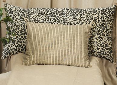 Fabric cushions - SAFARI VELVET CUSHION - INDIAN SONG