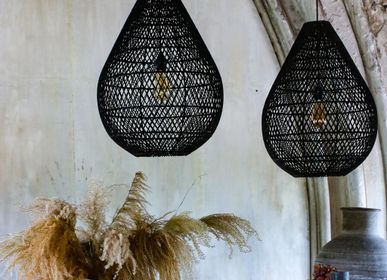 Hanging lights - Maze lamp drop black & natural - RAW MATERIALS