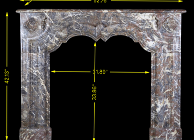 Unique pieces - Dutch Art Deco Floral Period Fireplace Surround - MAISON LEON VAN DEN BOGAERT ANTIQUE FIREPLACES AND RECLAIMED DECORATIVE ELEMENTS