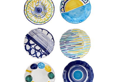 Assiettes au quotidien - Assiettes en céramique peintes à la main diamètre cm 26, cm24,cm 20 - CERASELLA CERAMICHE