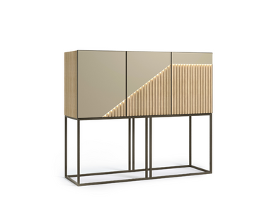 Storage boxes - Oblique Bar Cabinet - ZAGAS FURNITURE
