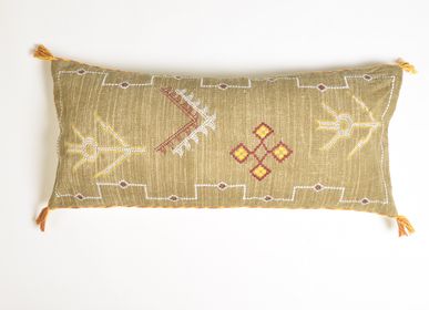 Coussins textile - Housse de coussin lombaire Camel - QALARA