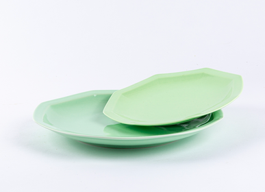 Kitchen utensils - French green porcelain plate - OGRE LA FABRIQUE