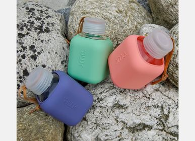 Coffee and tea - SUSTAINABLE SQUIREME. Y2  - The Cube - ENERGIZED HANDMADE PREMIUM QUALITY GLASS BOTTLE (370 ml /13 oz) PORTABLE - SQUIREME.