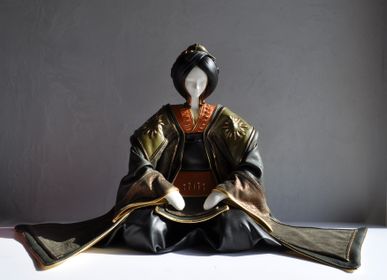Unique pieces - Leather sculpture, Geïsha - ANNIE DELEMARLE