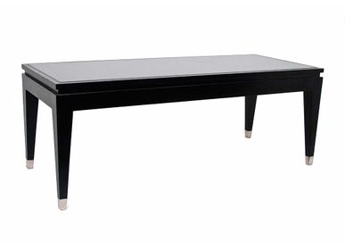 Coffee tables -  Black Glass Top Coffee Table - RV  ASTLEY LTD