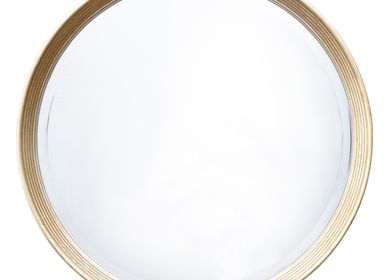 Mirrors - Lana Antique Brass Round Mirror - RV  ASTLEY LTD