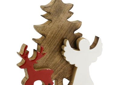 Other Christmas decorations - Christmas Puzzle Fir, Deer and Angel - AUBRY GASPARD