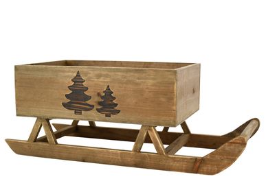 Other Christmas decorations - Decorative wooden sledge - AUBRY GASPARD