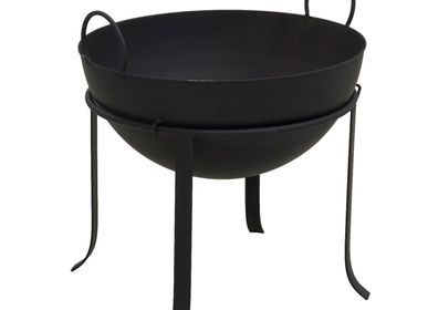 Outdoor fireplaces - Black metal brazier - AUBRY GASPARD