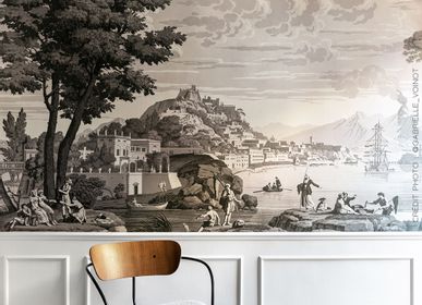 Wallpaper - VUES D'ITALIE Monochrome scenic wallpaper   - LE GRAND SIÈCLE