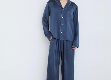 Homewear - Silk Pajama Shirt Premium Charcoal  - FOO TOKYO