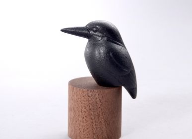 Decorative objects - Cast Iron Ornament/Kingfisher on the Tree - CHUSHIN KOBO
