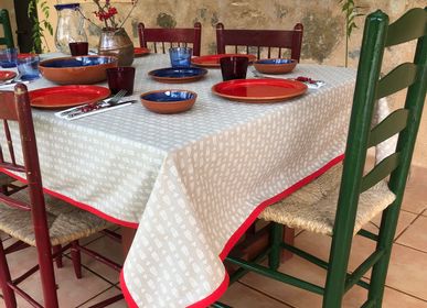 Linge de table textile - Nappes Provence Vallauris, Saint-Rémy, Grasse rose & Grasse bleu - AUTHENTIQUE LIVING