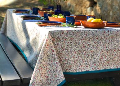 Linge de table textile - Nappes Provence Vallauris, Saint-Rémy, Grasse rose & Grasse bleu      - AUTHENTIQUE LIVING