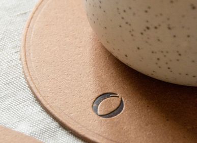 Decorative objects - 6 Coasters - Recycled Leather - Made in Europe - ORIGIN LAB