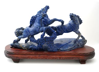 Sculptures, statuettes et miniatures - Sculptures en lapis lazuli  - TRESORIENT
