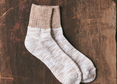 Socks - ORGANIC COTTON PILE ANKLE JAPANESE SOCKS - YAHAE
