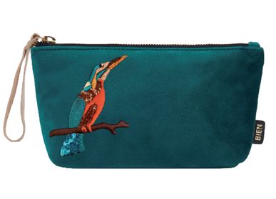 Pochettes - Pochette en nylon satiné en velours avec patch brodé - Edition limité - BIEN MOVES